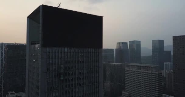 Büroblöcke Und Wolkenkratzer Shenzhen China — Stockvideo