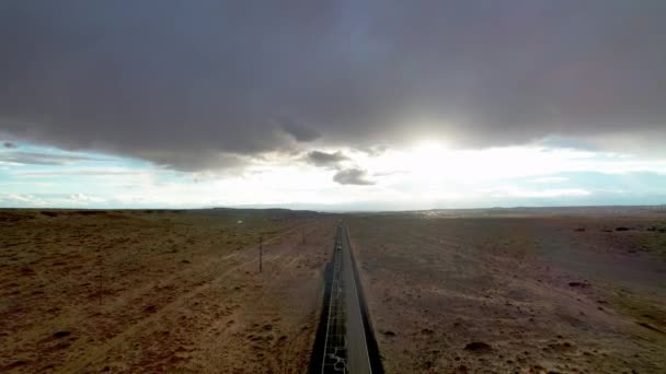 Storm Clouds Highway North Phoenix Arizona Aerial — Vídeo de Stock