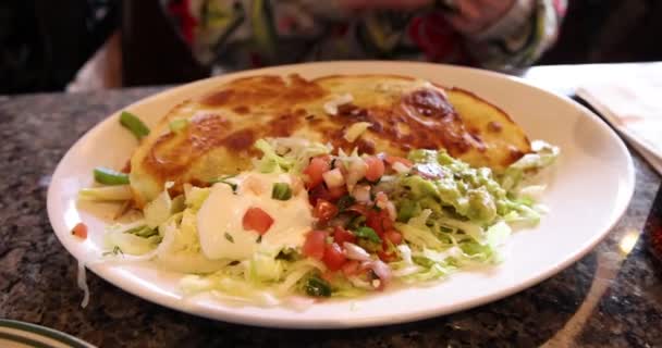 Comida Mexicana Prato Restaurante — Vídeo de Stock