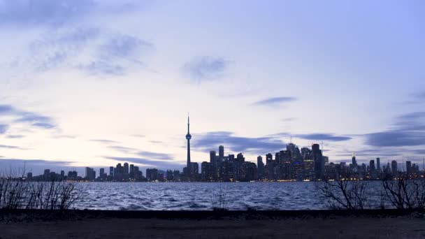 Toronto Pemandangan Kota Dari Toronto Island — Stok Video