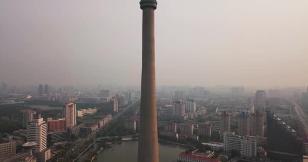 Tianjin Communications Tower Tianjin Κίνα — Αρχείο Βίντεο