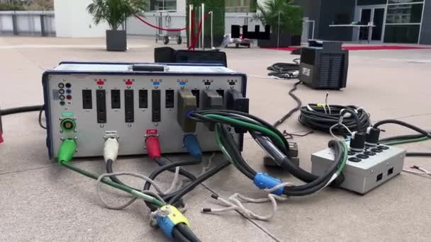 Power Distribution Equipment Movie Set — Stok video