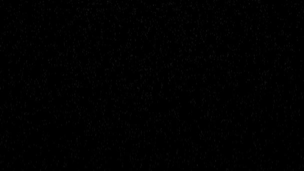 Schwarzer Hintergrund Mit Fallenden Weißen Kurzen Linien Wie Schnee Einfache — Stockvideo