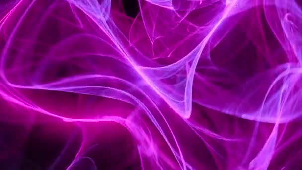 Abstrakte Neon Lichtenergie Polarlichter Schleife Violette Energieflüsse Futuristische Streaming Hintergrundvideoanimation — Stockvideo