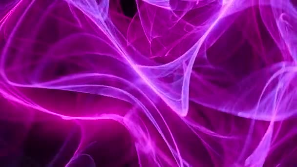 Abstraktní neonové světlo aurora smyčka - fialové energetické toky - futuristický streaming pozadí video animace.