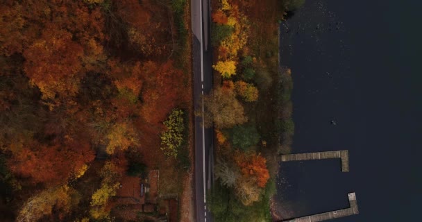 Letecký Pohled Polskou Krajinu Slavný Kašubské Jezero District Drone Odhalit — Stock video