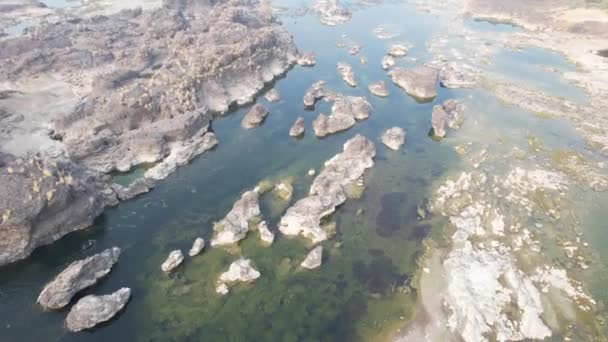 Luftaufnahme Von Island Luftaufnahme Erstaunlicher Islandschaften Gletschermuster Berge Flüsse Und — Stockvideo