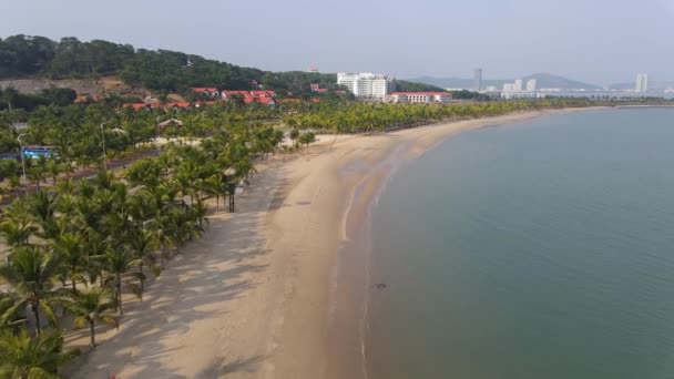 Long Bay Beautiful Natural Wonder Northern Vietnam Chinese Border Flycam — Stock video