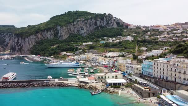 Capri Italy Aerial View Famous Italian Island Naples North Region — Stockvideo