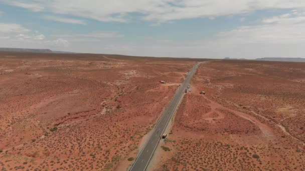 Distant View Monument Valley Famous Forrest Gump Point Mexican Hat — Stock Video