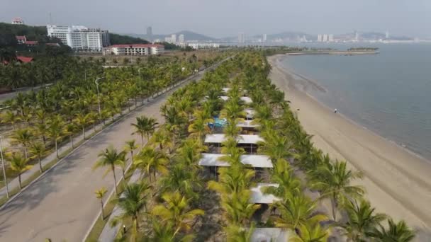 Long Bay Beautiful Natural Wonder Northern Vietnam Chinese Border Flycam — Wideo stockowe