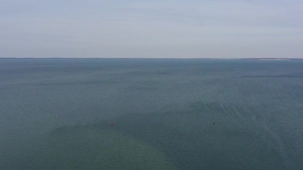 Una Vista Aérea Sobre Río Peconic Long Island Camión Cámara — Vídeos de Stock