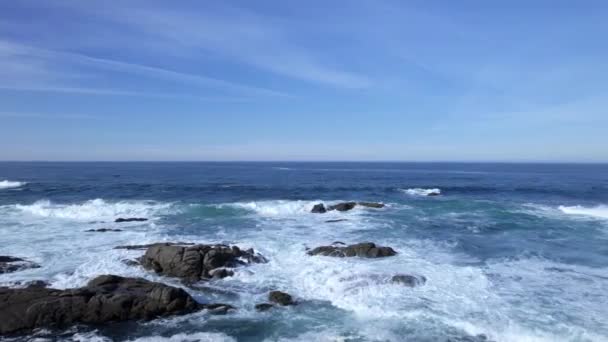 Beach Port Caion Laracha Galicia Spain — Video
