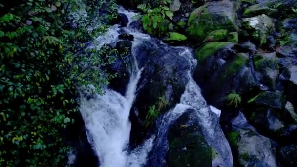 Waterfall Entrecruces Carballo Corua Galicia Spain — Wideo stockowe