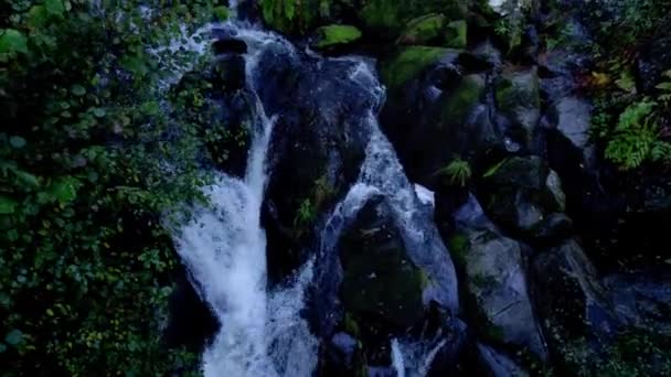 Waterfall Entrecruces Carballo Corua Galicia Spain — Video Stock