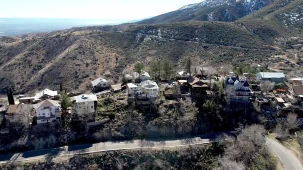 Aerial High Jerome Arizona — Stock Video