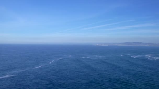 Beach Port Caion Laracha Galicia Spain — Stockvideo