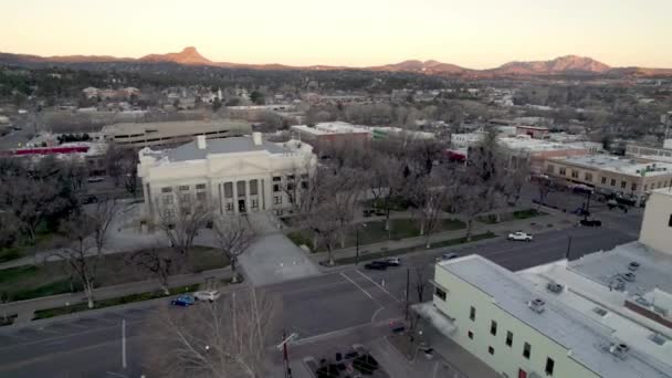 Prescott Arizona Log Shot Town Aerial — Vídeo de stock