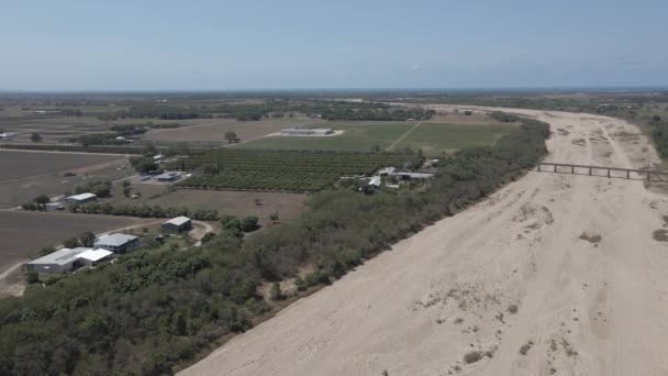 Sandy River Bottom Dry Season Burdekin Macrossan Queensland Australia Szeroki — Wideo stockowe