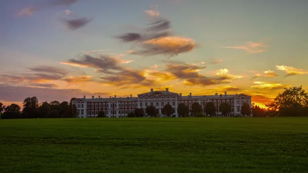 Picturesque Sunset View Jelgava Castle Baroque Style Palace Jelgava Latvia — Stok Video