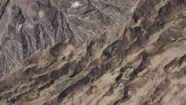 Rugged Surface Katla Volcano Crater Myrdals Glacier Iceland Aerial Drone — Stock videók