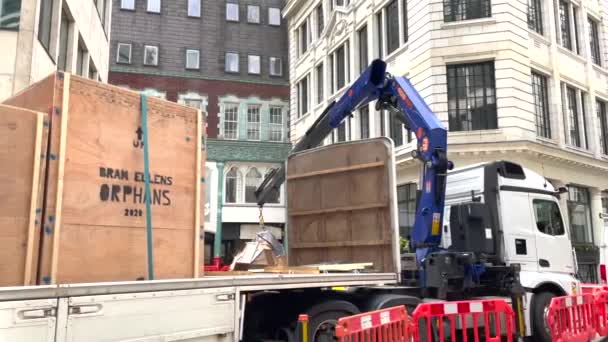 Instalação Arte Órfãos Cullum Street Londres Órfãos Vemos Como Artista — Vídeo de Stock