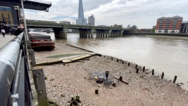 Mudlarks London Eine Schlammlerche Ist Jemand Der Flussschlamm Nach Wertgegenständen — Stockvideo