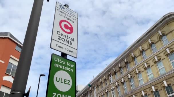 Lez Low Emission Zone Verkar För Att Uppmuntra Mest Förorenande — Stockvideo