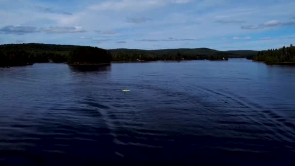 Imagens Drones Alguém Fazendo Caiaque — Vídeo de Stock