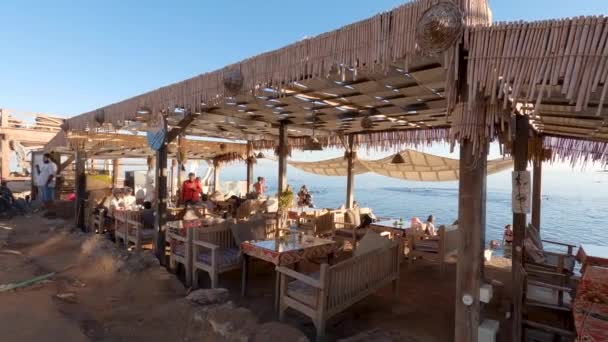 Restaurante Típico Beira Mar Dahab Egito Portátil — Vídeo de Stock