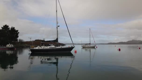 Crinan Harbour Sound Jura Argyll Bute Scotland United Kingdom Area — Stockvideo