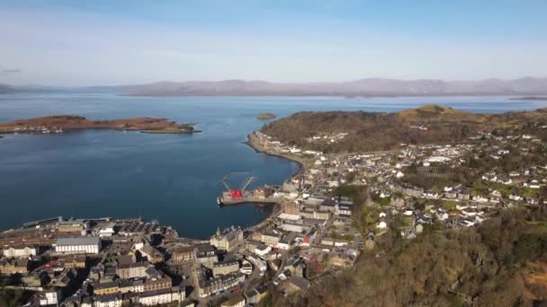 Oban Semesterort Inom Argyll Bute Council Skottland Trots Sin Ringa — Stockvideo