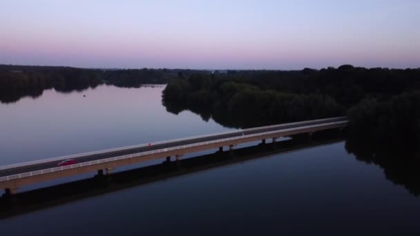 Вид Повітря Довгий Міст Над Водосховищем — стокове відео