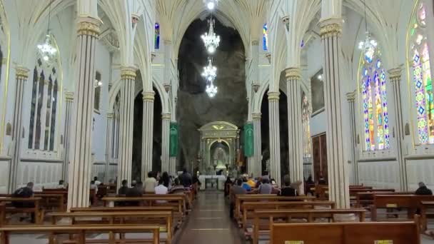 Interno Del Santuario Della Chiesa Las Lajas Ipiales Colombia — Video Stock