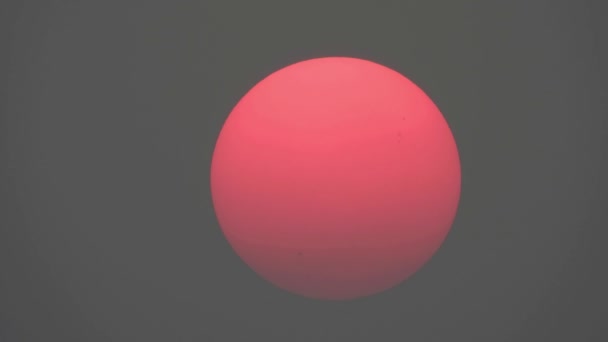 Όμορφο Ηλιοβασίλεμα Και Μαύρες Κουκίδες Στον Ήλιο — Αρχείο Βίντεο