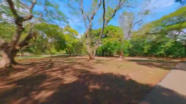 Racing Drone Fpv Mirador Sur Park Santo Domingo Dominican Republic — Vídeo de stock