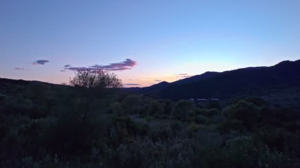 Avanzando Campo Después Del Atardecer — Vídeos de Stock