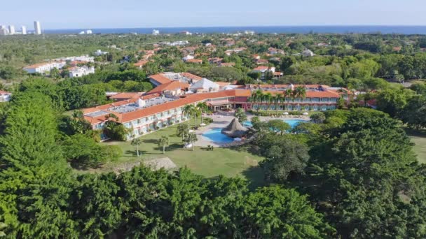 Metro Country Club Luxury Resort Juan Dolio Dominican Republic Aerial — Video Stock