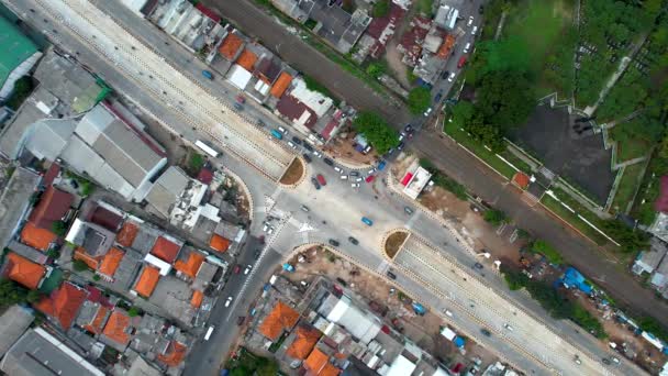 Ruch Ulicach Bekasi Największą Liczbę Pojazdów Silnikowych Natężenie Ruchu Jest — Wideo stockowe