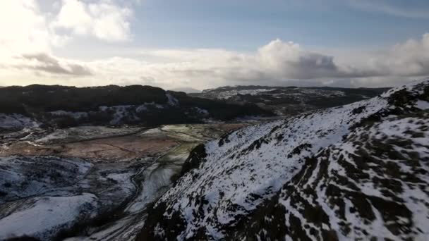 Aerial View Slopes Looking Away Tom Soilleir Mountain Firth Lorn — Vídeo de Stock