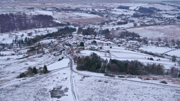 North York Moors National Park Drone Flight Castleton Village Covered — Video