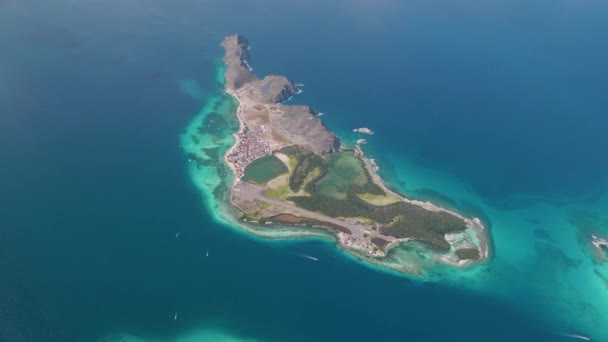 Aerial Shot Island Caribbean — ストック動画