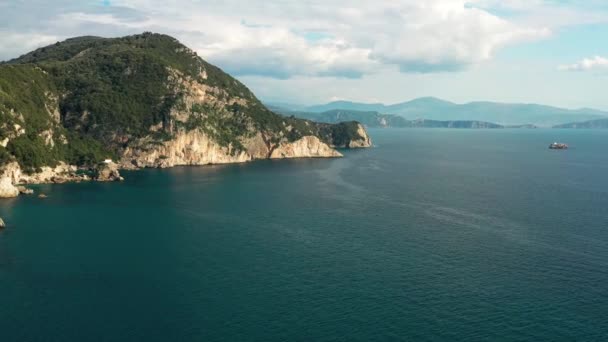 Parga City Ionian Coast Drone Shots — Vídeo de stock