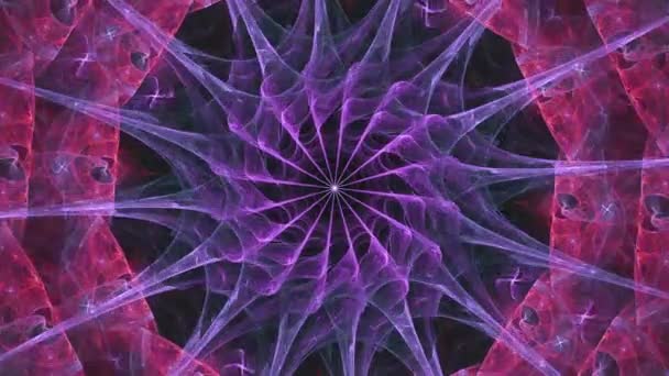 Abstract Spider Web Fractal Spiral Seamless Looping Surreal Fantasy Kaleidoscope — Stock videók