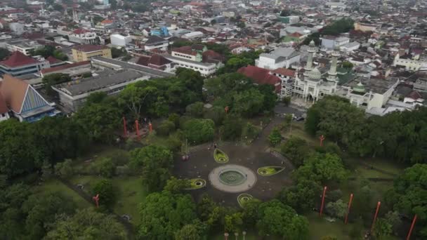 Aerial View Malang City Square Which Center Malang City Square — Vídeo de Stock