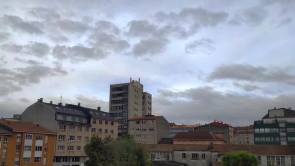 Tiden Går Och Himlen Ren Och Frisk Luft Med Moln — Stockvideo