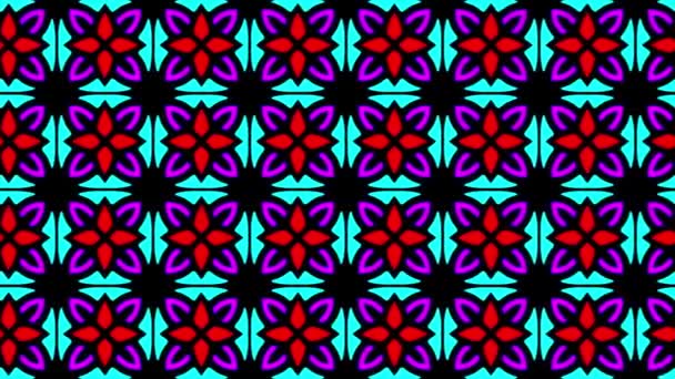 Graphic Design Kaleidoscope Format Dark Background Digital Pattern Panning Motion — Vídeo de Stock