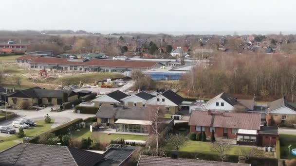 Casas Unifamiliares Malmo Pueblo Residencial Suburbano Suecia Vista Aérea Del — Vídeo de stock