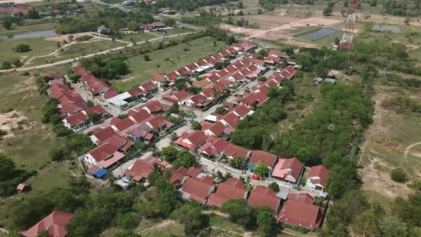 Aerial Drone Image Residential Suburban Houses Small Community — Wideo stockowe