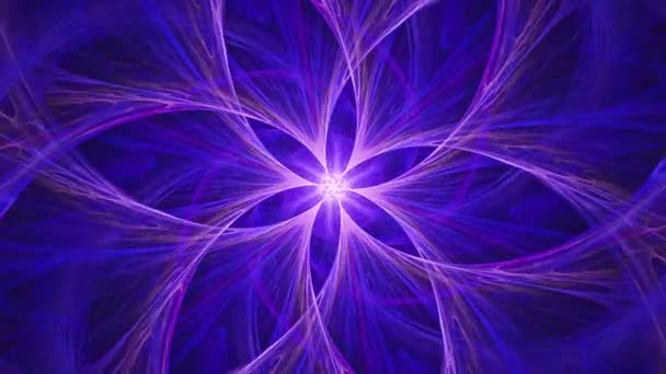 Burst Light Flowing Spiritual Energy Fractal Seamless Looping Uplifting Spiral — Vídeo de Stock